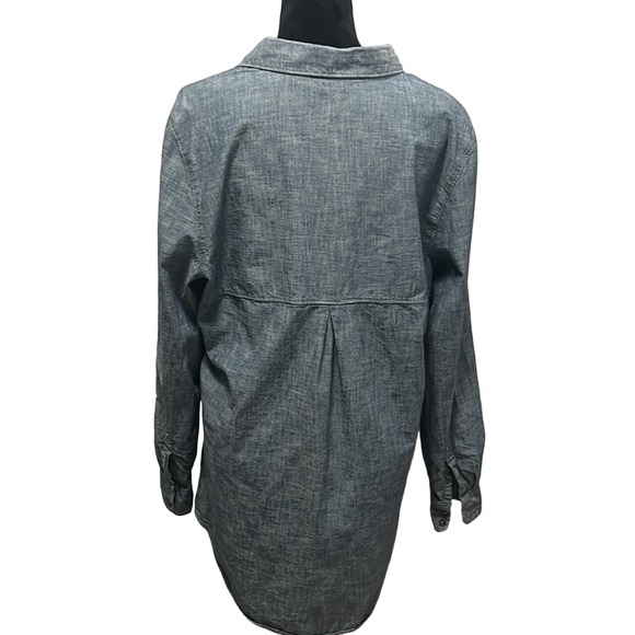 Eddie Bauer XLT, long sleeve button up Jean Shirt - Picture 7 of 9